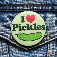 I Heart Pickles Button or Magnet