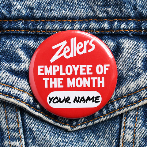 Zellers Employee of the Month Button
