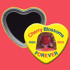 Cherry Blossoms Forever Heart Button or Magnet