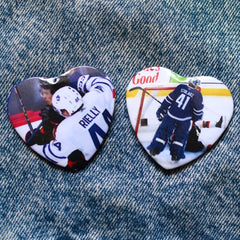 Stolarz Shoulder Check Heart Button or Magnet