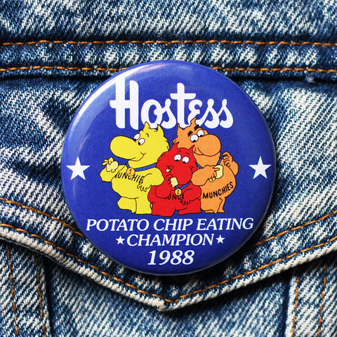 Potato Chip Eating Champion Button or Magnet