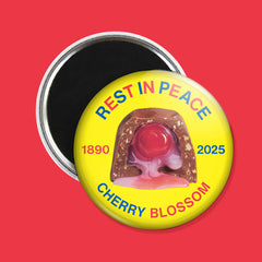 R.I.P. Cherry Blossom Button or Magnet