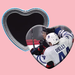 Rielly Cross Check Heart Button or Magnet