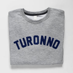 Turonno Felt Letter Varsity Sweat Top
