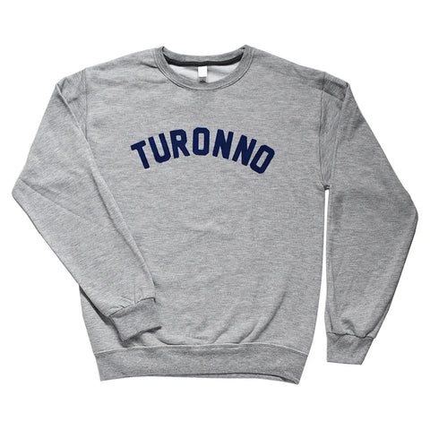 Turonno Felt Letter Varsity Sweat Top