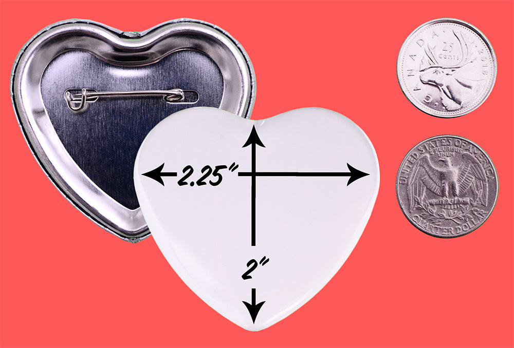 Custom Heart Shape Buttons – The Button Machine