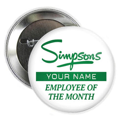 Simpson's Employee of the Month Button