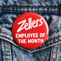 Zellers Employee of the Month Button