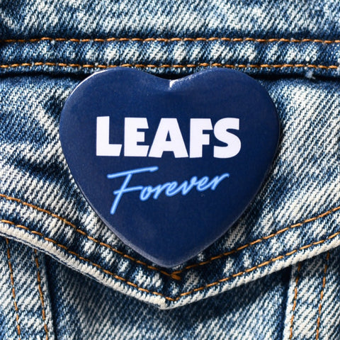 Leafs Forever Heart Shape Button